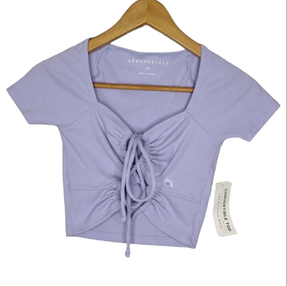 NWT Aéropostale Ties Multiple Ways Convertible Crop Top - Picture 1 of 9
